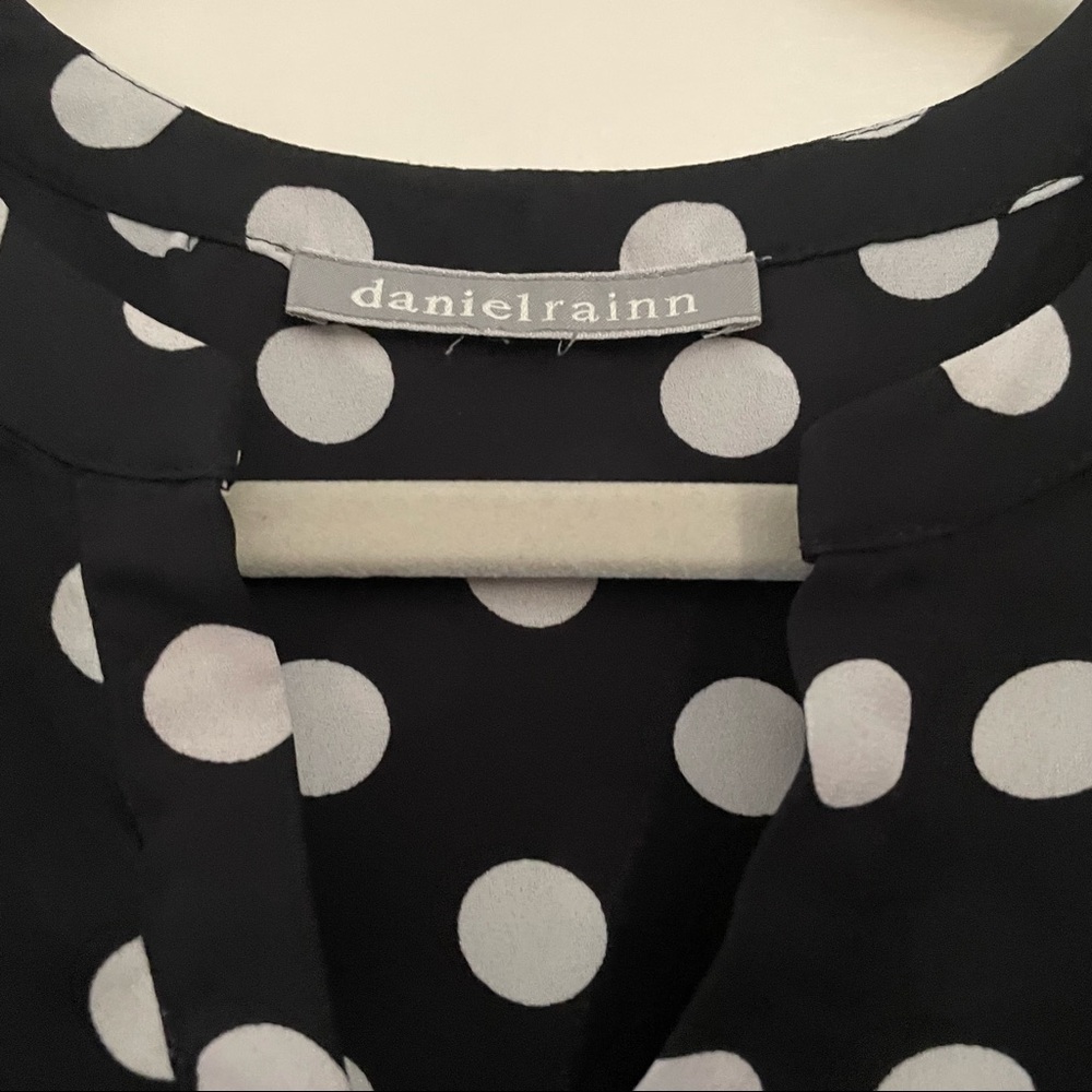 Daniel Rainn Polka Dot Top 3/4 Sleeve Size Small - Picture 4 of 6